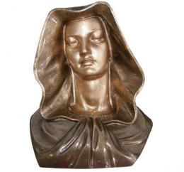 SYNTHETIC MARBLE VIRGIN BUST LEATHER FINISHED